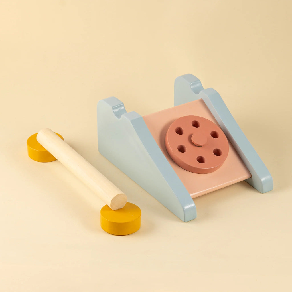 Playbox Clubhouse Telephone Wooden Toy - Tortoyse