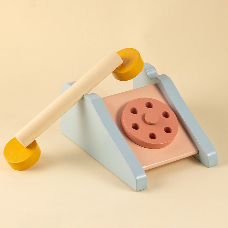 Playbox Clubhouse Telephone Wooden Toy - Tortoyse
