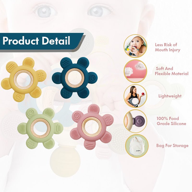 Playbox flower teether - Tortoyse