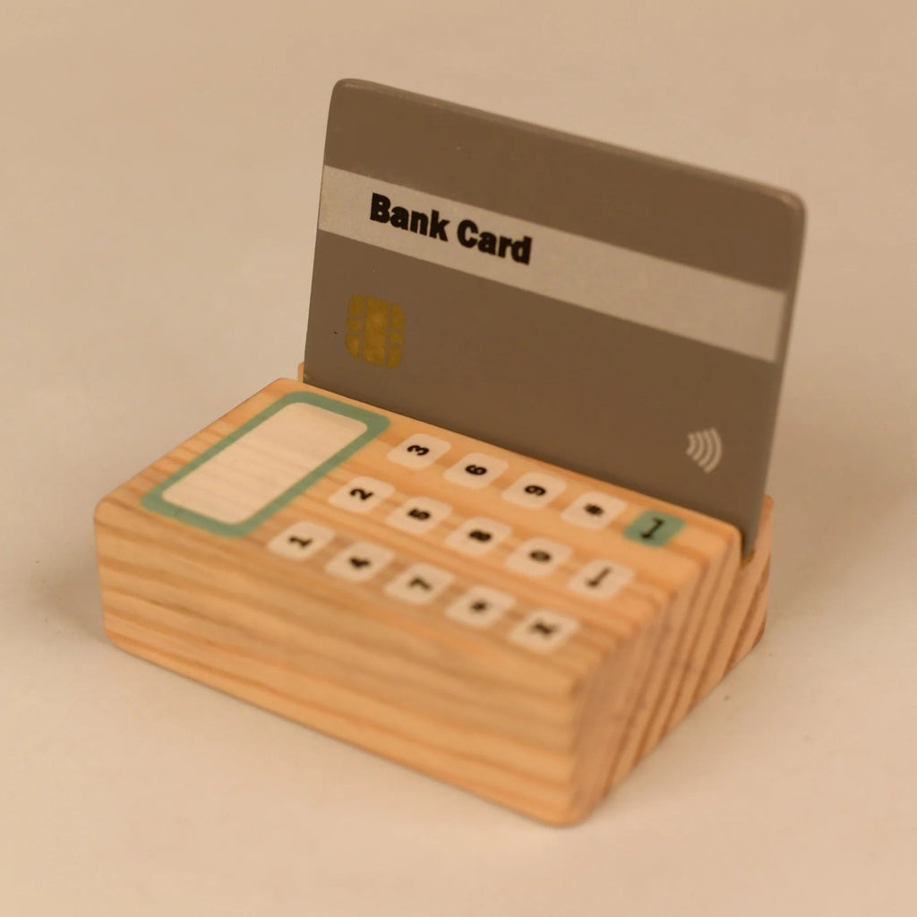 Playbox Funny Money – Cashier Wooden Toy - Tortoyse
