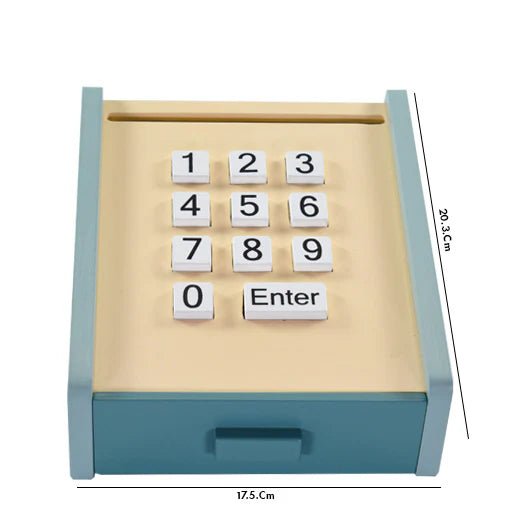 Playbox Funny Money – Cashier Wooden Toy - Tortoyse