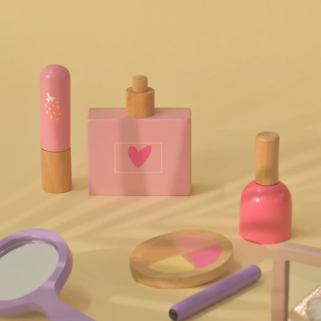Playbox Glam It Up – Wooden Pretend Play Beauty Kit - Tortoyse