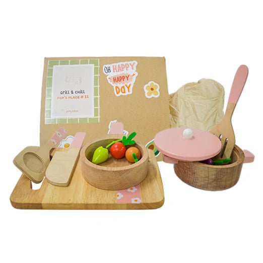 Playbox Grill & Chill Wooden Cooking Set - Tortoyse
