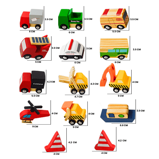 Playbox Little Wagon Toy Cars Playset - Tortoyse