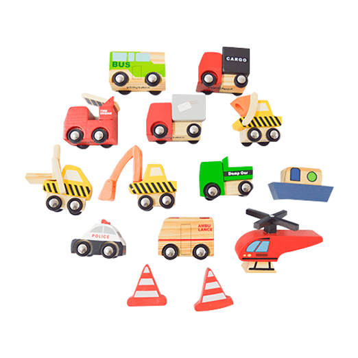 Playbox Little Wagon Toy Cars Playset - Tortoyse
