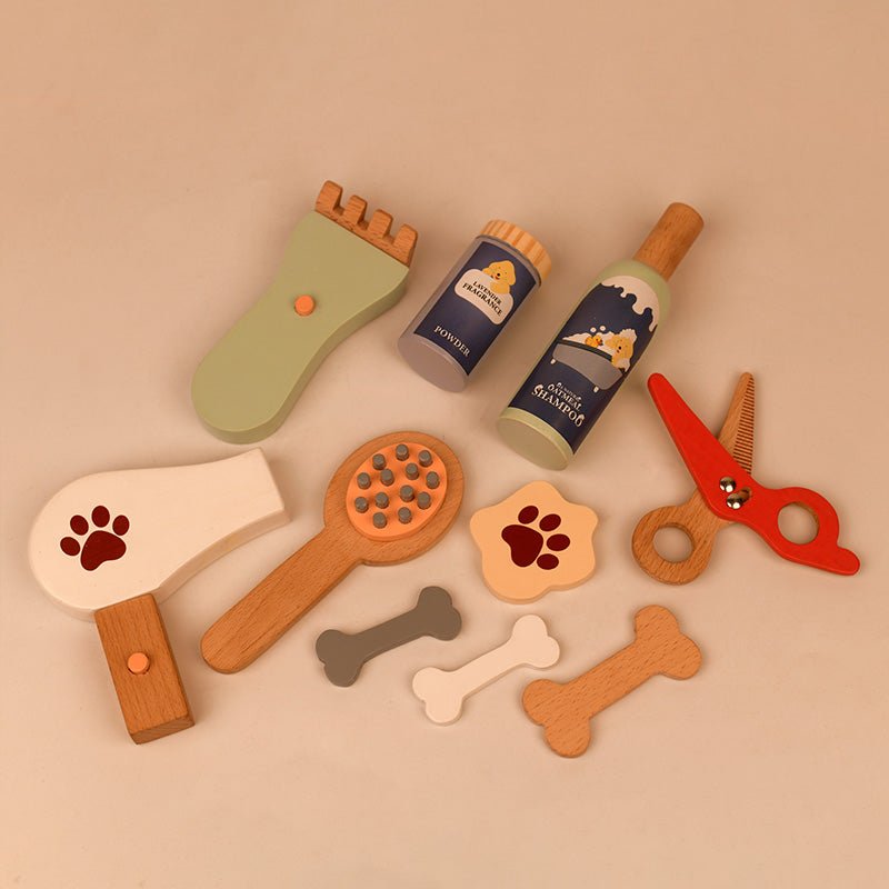 Playbox Pet Grooming Play Set Wooden Toy - Tortoyse