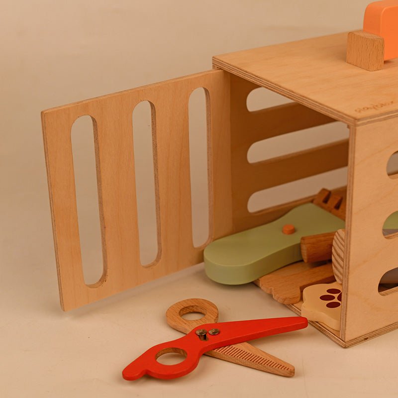 Playbox Pet Grooming Play Set Wooden Toy - Tortoyse