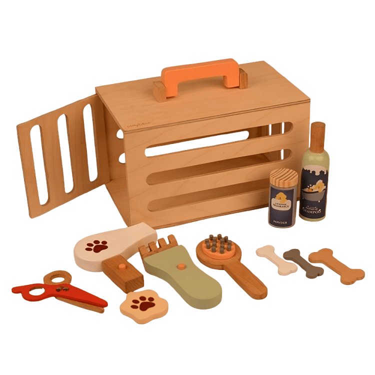Playbox Pet Grooming Play Set Wooden Toy - Tortoyse