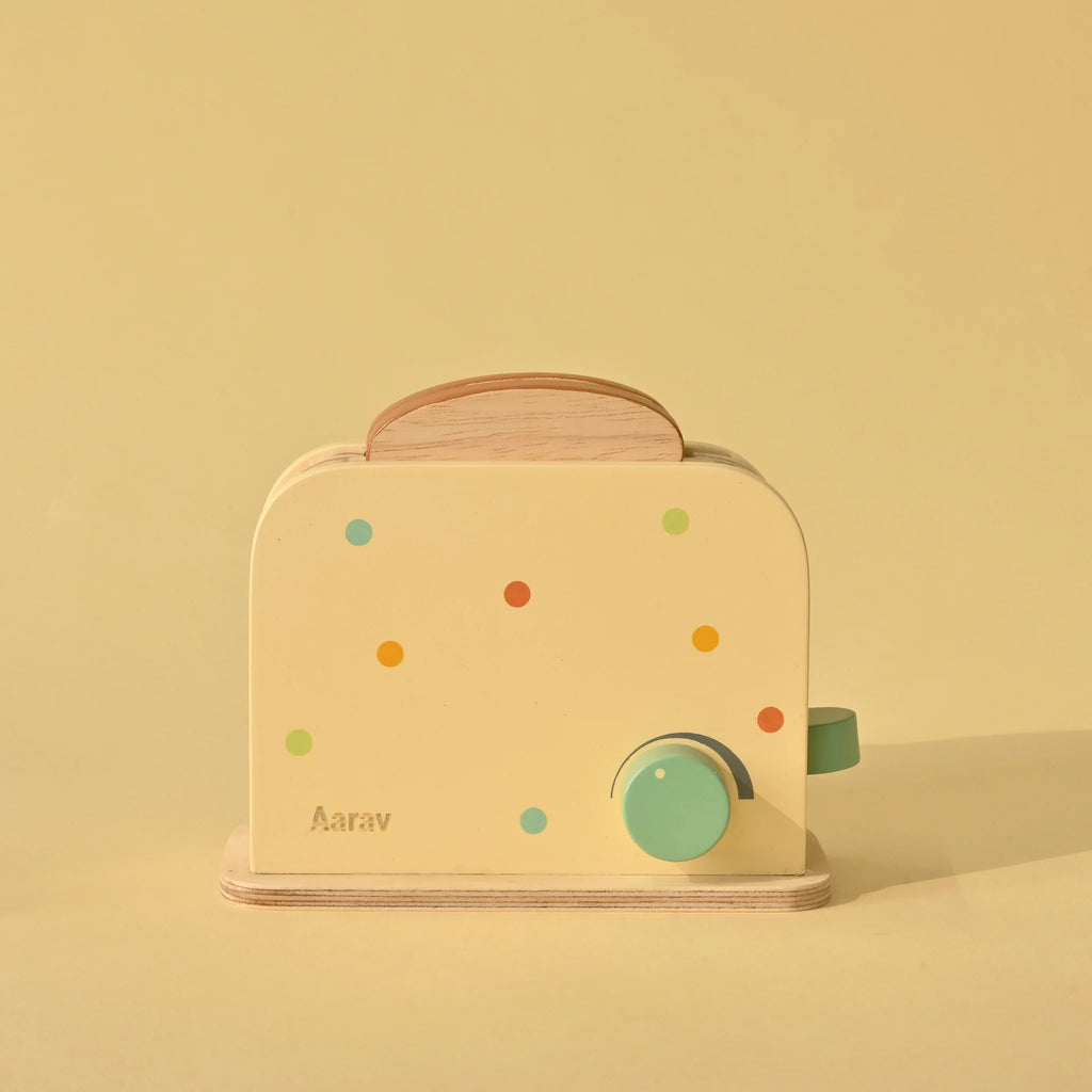 Playbox Roasty Toasty Wooden Toaster Kitchen Set - Tortoyse