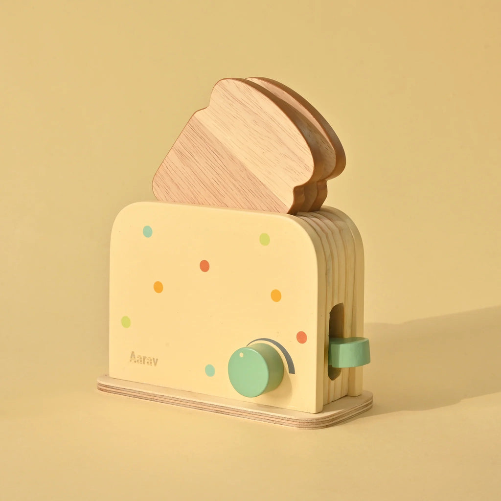 Playbox Roasty Toasty Wooden Toaster Kitchen Set - Tortoyse