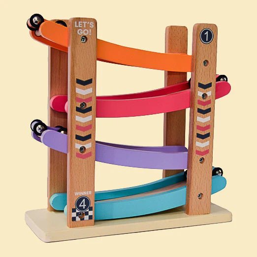 Playbox Speedy Wheels Wooden Car Race Toy - Tortoyse
