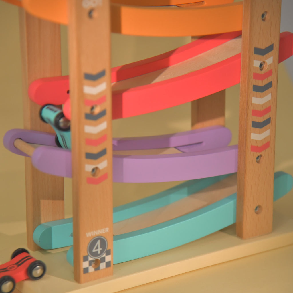 Playbox Speedy Wheels Wooden Car Race Toy - Tortoyse