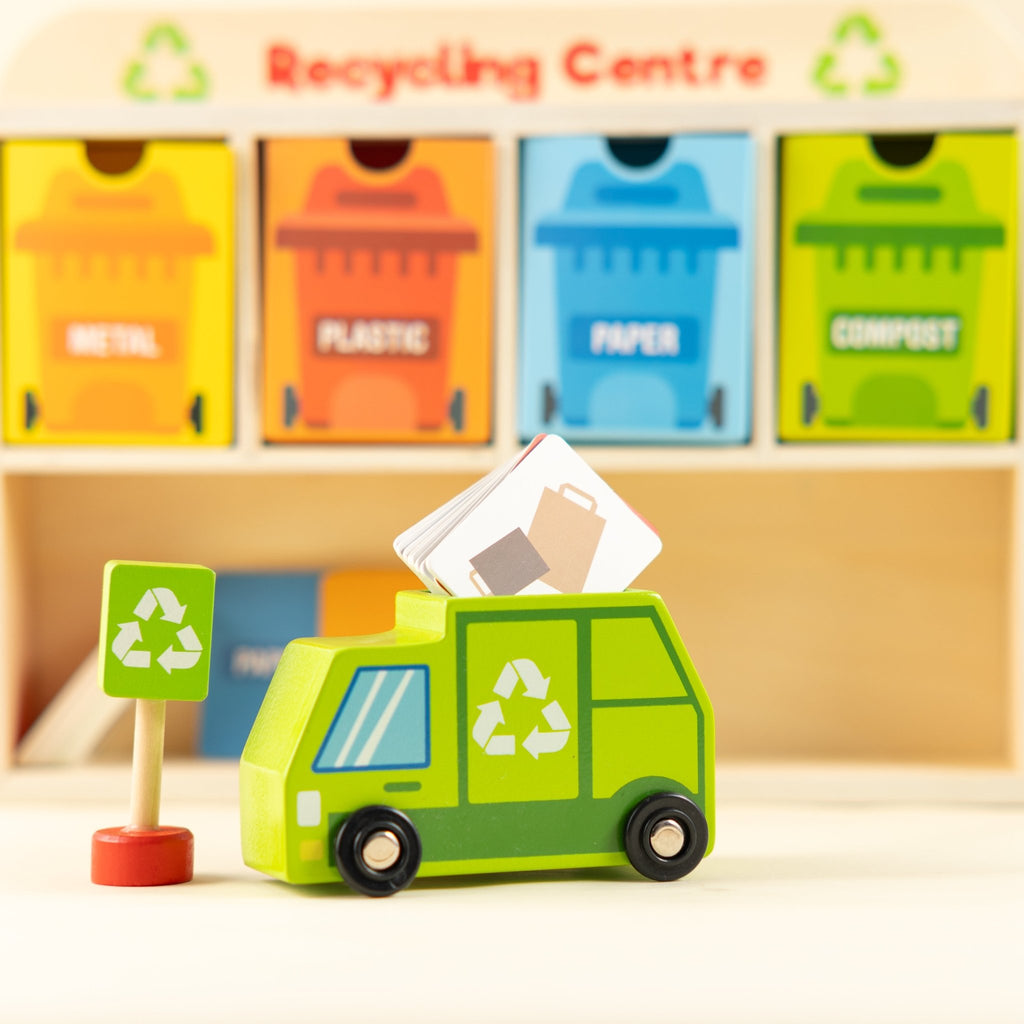 Playbox Tiny Trash Hub Recycling Center Playset - Tortoyse