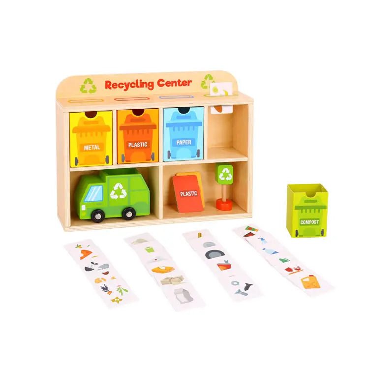 Playbox Tiny Trash Hub Recycling Center Playset - Tortoyse