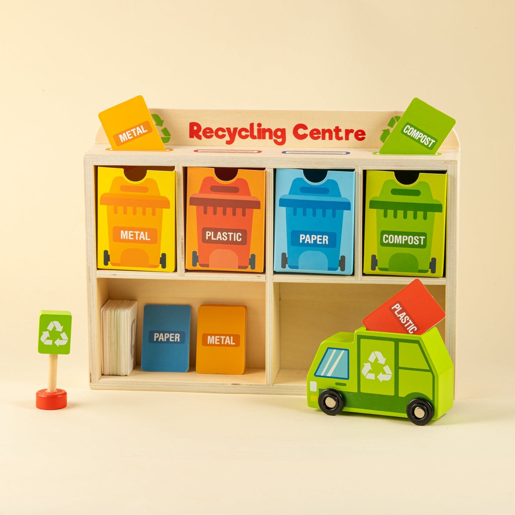 Playbox Tiny Trash Hub Recycling Center Playset - Tortoyse