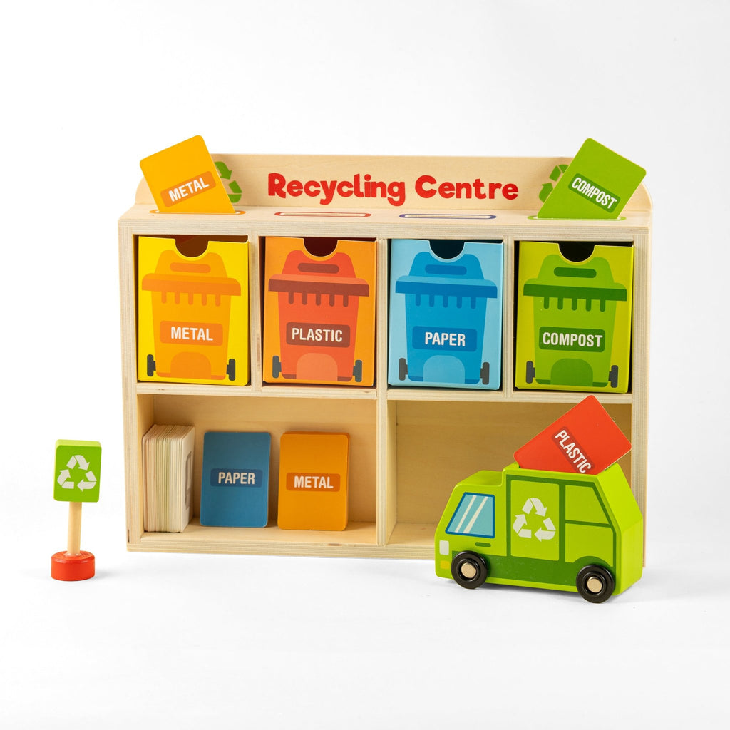 Playbox Tiny Trash Hub Recycling Center Playset - Tortoyse