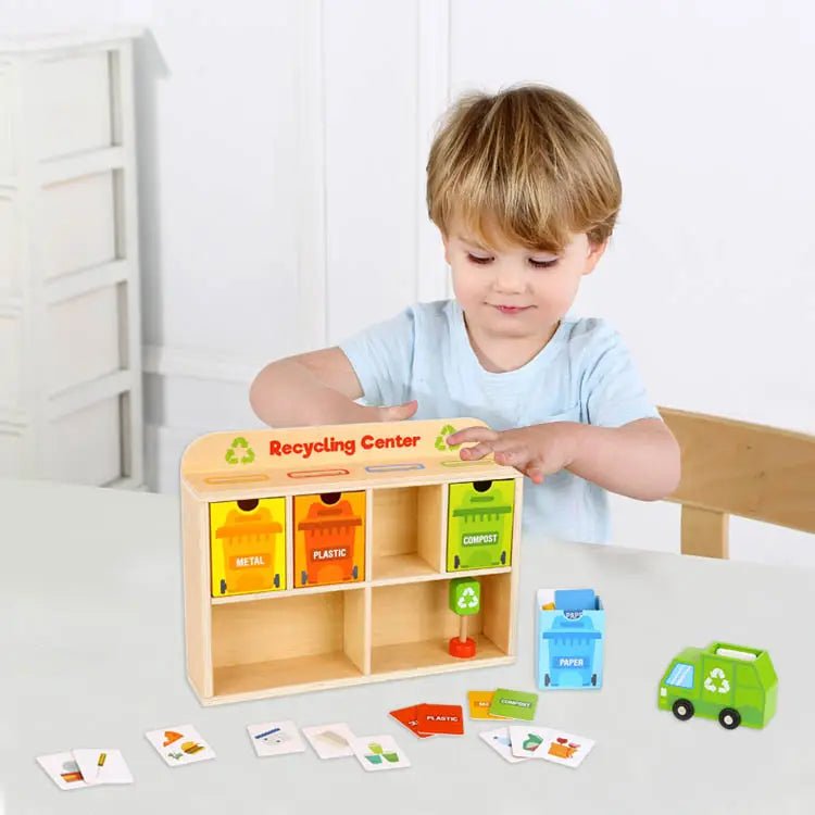 Playbox Tiny Trash Hub Recycling Center Playset - Tortoyse