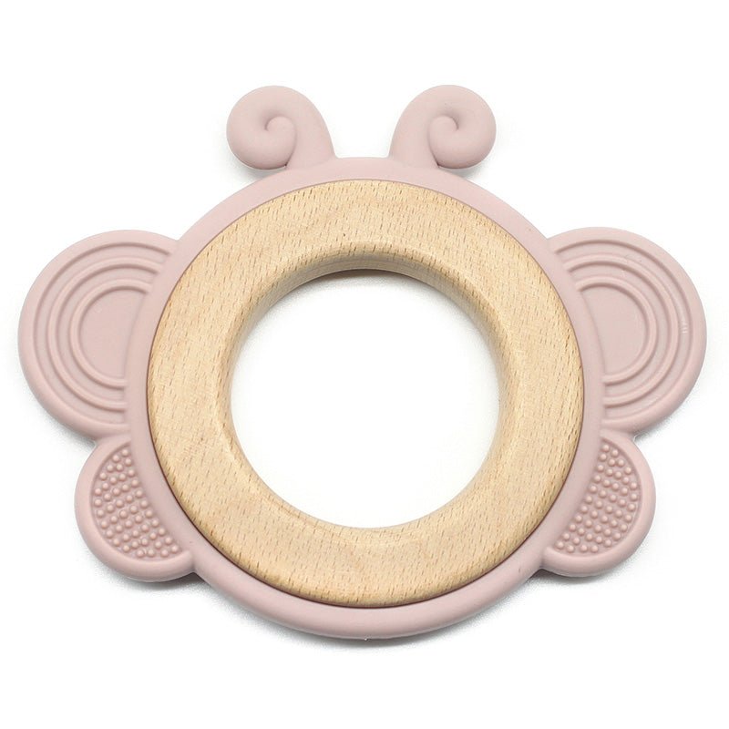 Playbox Wooden Butterfly Teether – Assorted Colours - Tortoyse