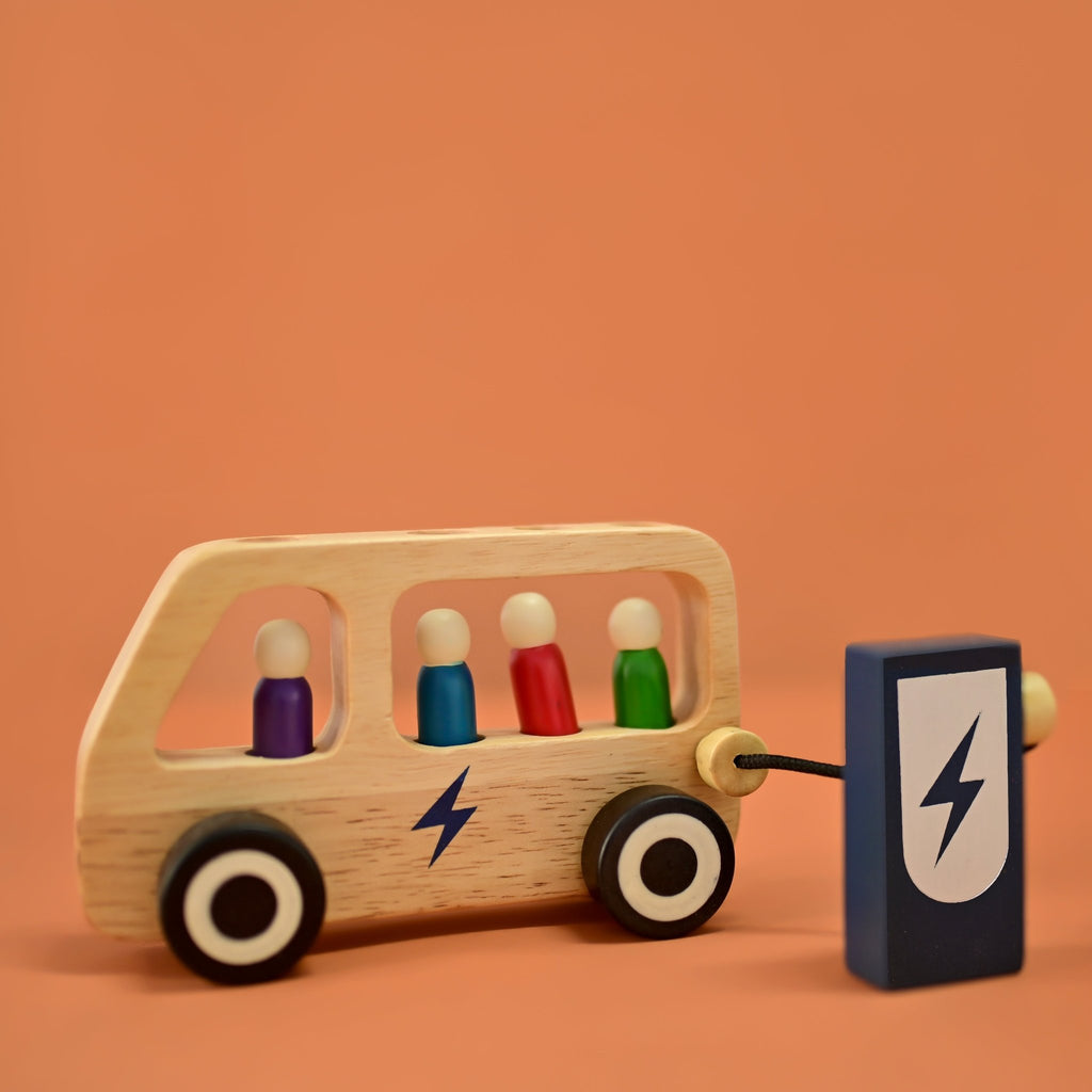 Playbox Wooden Double Decker Bus EV - Tortoyse