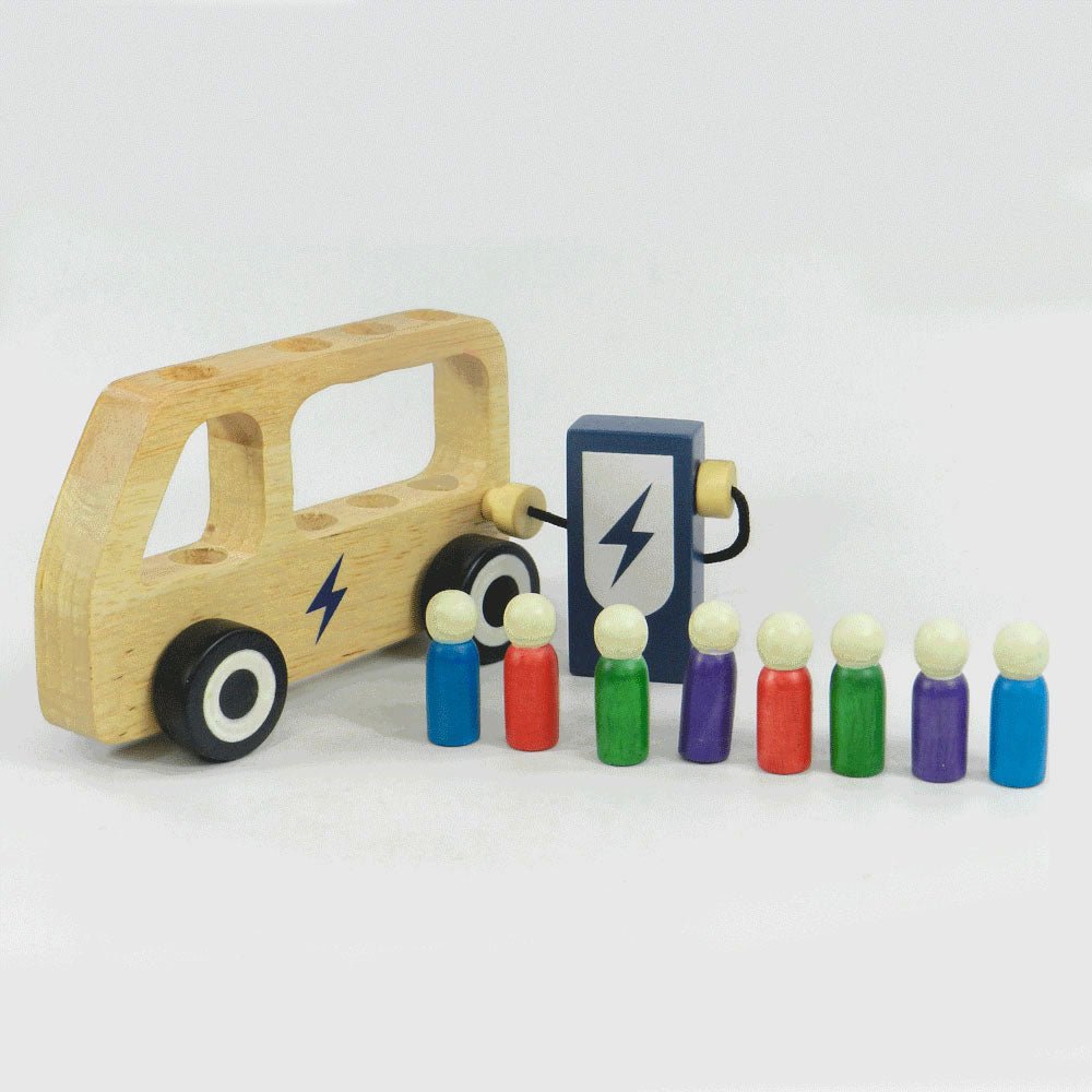 Playbox Wooden Double Decker Bus EV - Tortoyse