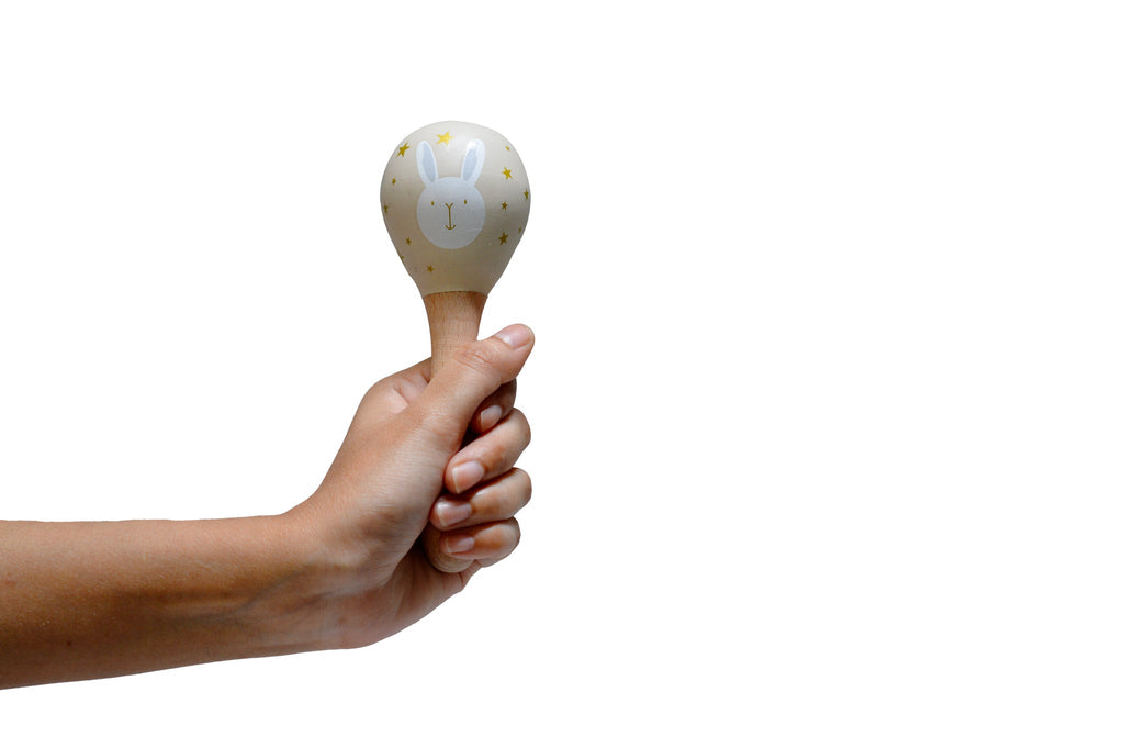 Playbox Wooden Forest Maracas / Rattle - Tortoyse RATTLES