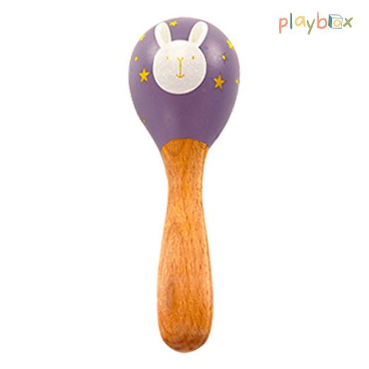 Playbox Wooden Forest Maracas / Rattle - Tortoyse RATTLES