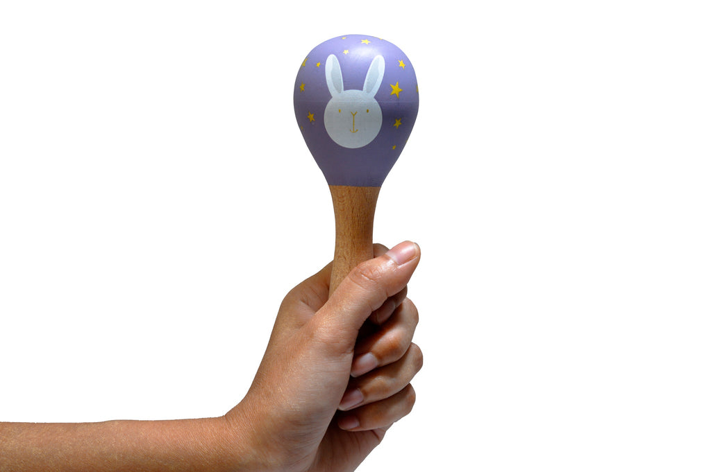 Playbox Wooden Forest Maracas / Rattle - Tortoyse RATTLES