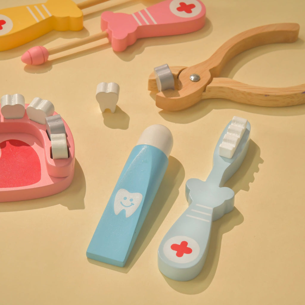 Playbox Wooden Happy Teeth Dental Doctor Kit - Tortoyse TEETHERS