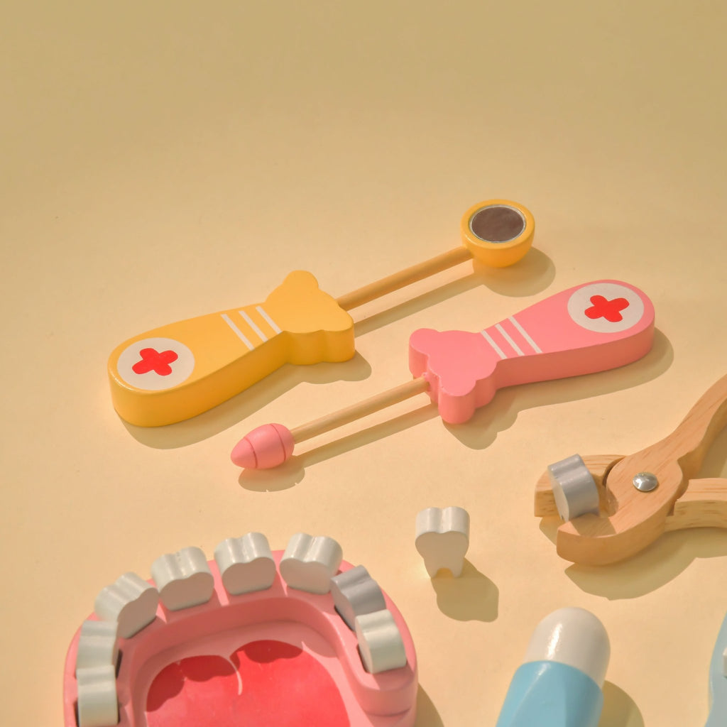 Playbox Wooden Happy Teeth Dental Doctor Kit - Tortoyse TEETHERS