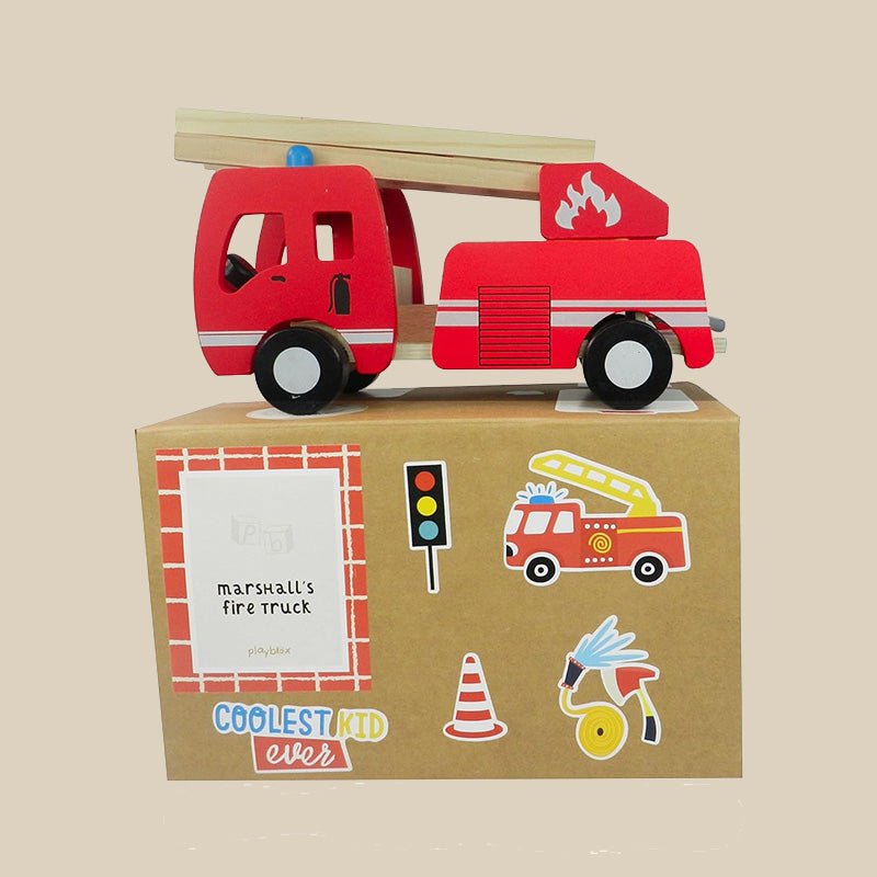 Playbox Wooden Marshall's Fire Truck - Tortoyse