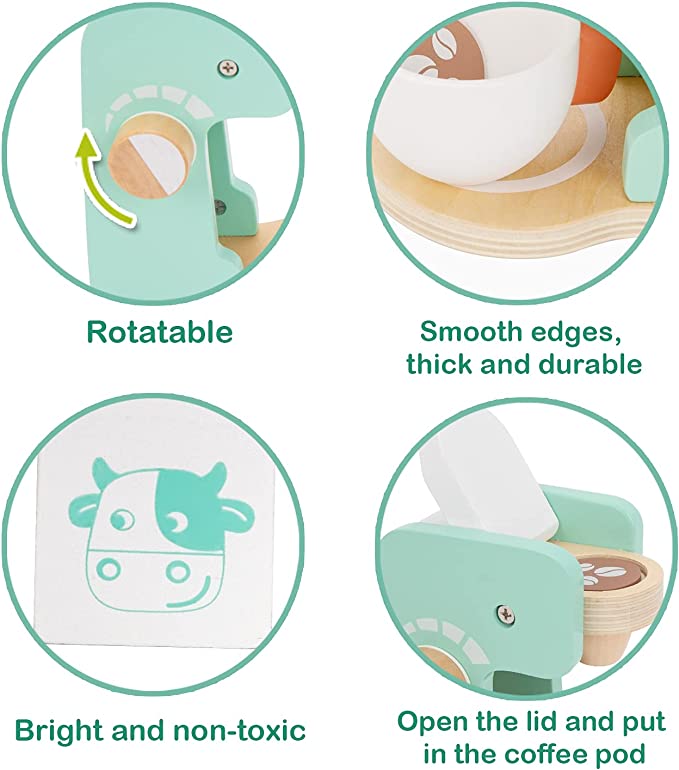 Playbox Wooden My Own Brew – Coffee Maker for Kids - Tortoyse