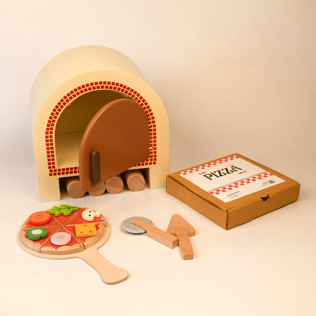 Playbox Wooden Pizza Oven Set - Tortoyse