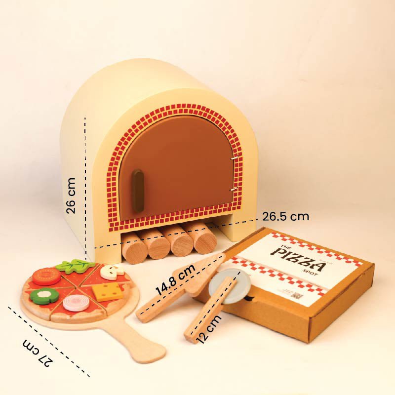 Playbox Wooden Pizza Oven Set - Tortoyse