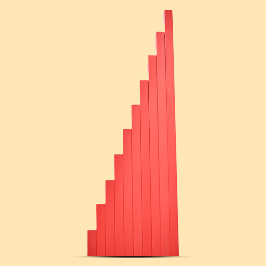 Playbox Wooden Red Tower Sticks Blocks Toy Set - Tortoyse