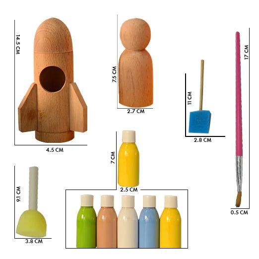 Playbox Wooden Rocket DIY Kit - Tortoyse