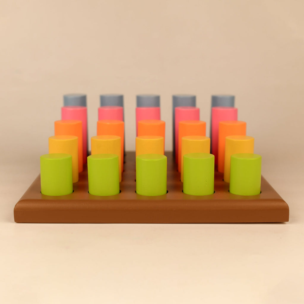 Playbox Wooden Rod Peg Steps - Tortoyse