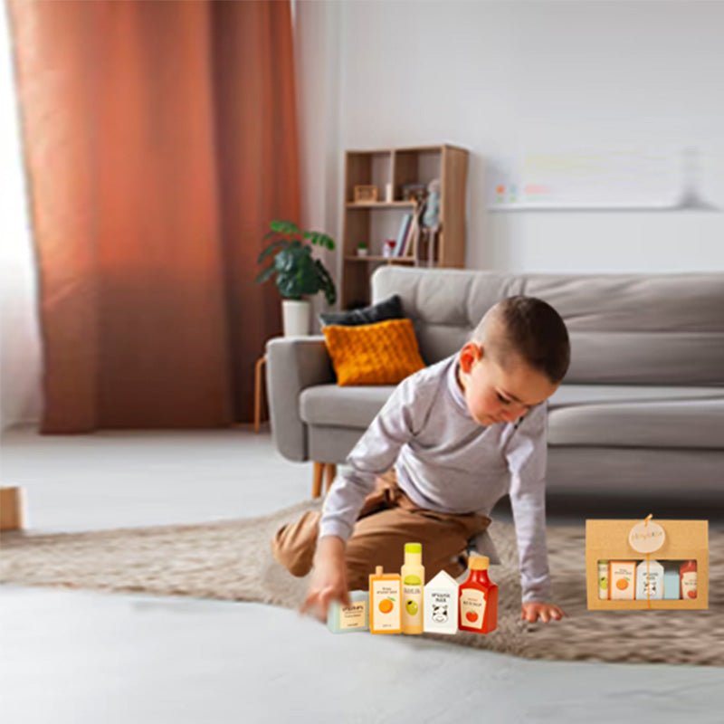 Playbox Wooden Shop ’N’ Roll Grocery Set - Tortoyse CURATED GIFT SETS