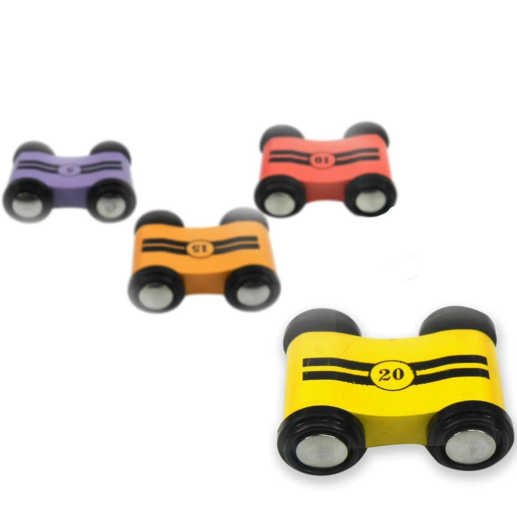 Playbox Wooden Speedy Wheels Toy Car Set - Tortoyse