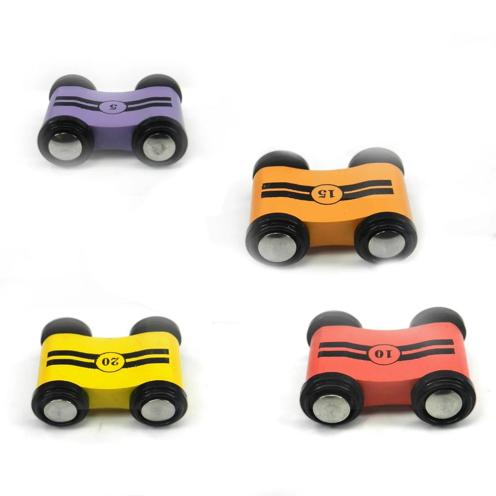 Playbox Wooden Speedy Wheels Toy Car Set - Tortoyse