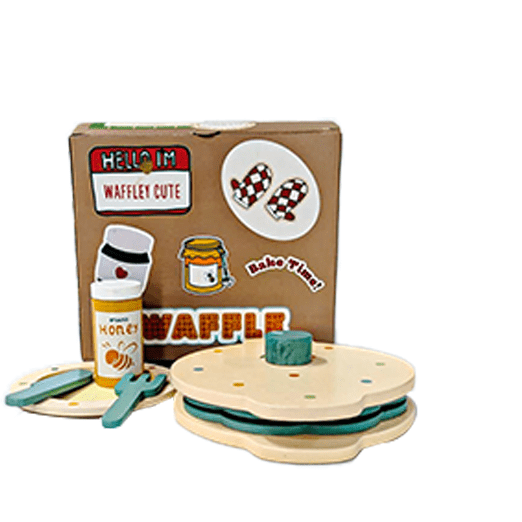 Playbox Wooden Sweet Treat – Waffle Maker (Beige) - Tortoyse