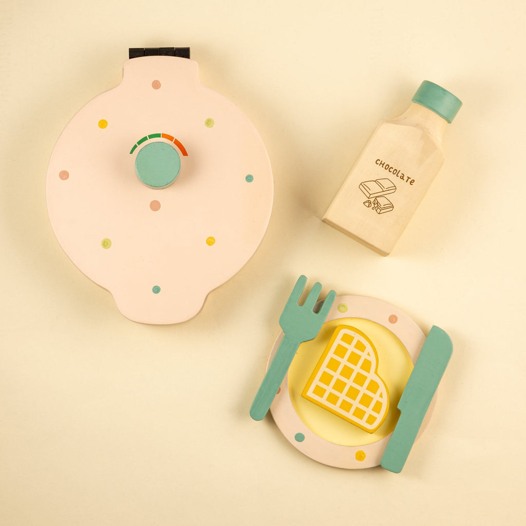 Playbox Wooden Sweet Treat – Waffle Maker (Beige) - Tortoyse