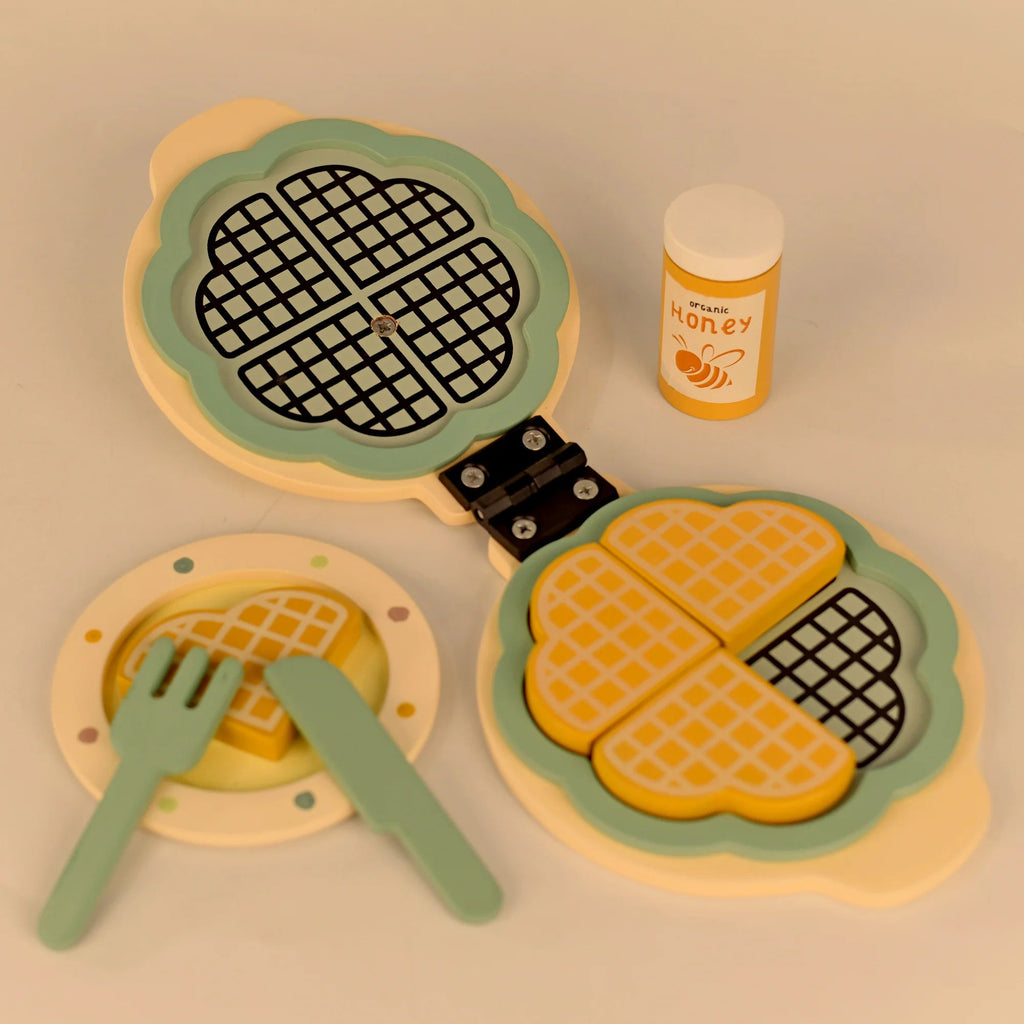 Playbox Wooden Sweet Treat – Waffle Maker (Beige) - Tortoyse