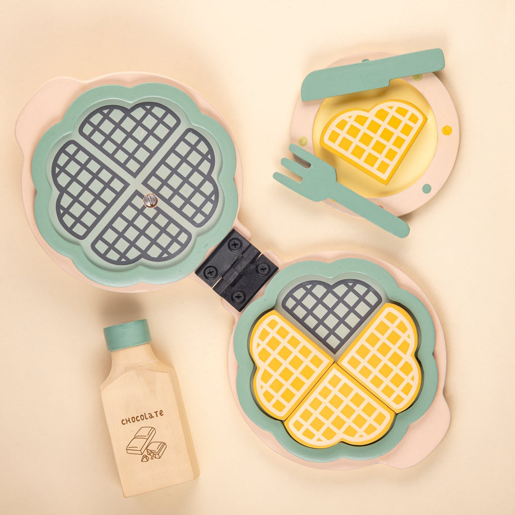 Playbox Wooden Sweet Treat – Waffle Maker (Beige) - Tortoyse