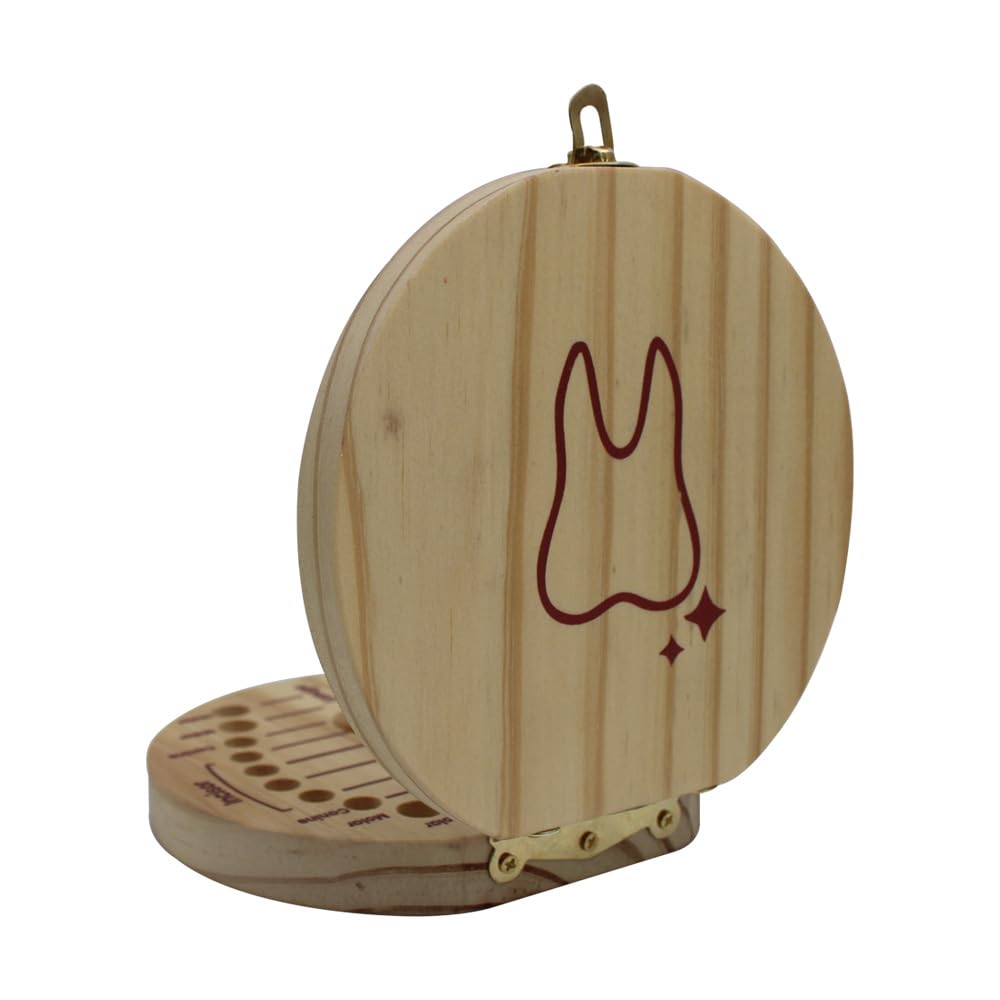 Playbox Wooden Tooth Saver Box For Lost Teeth Collection - Tortoyse