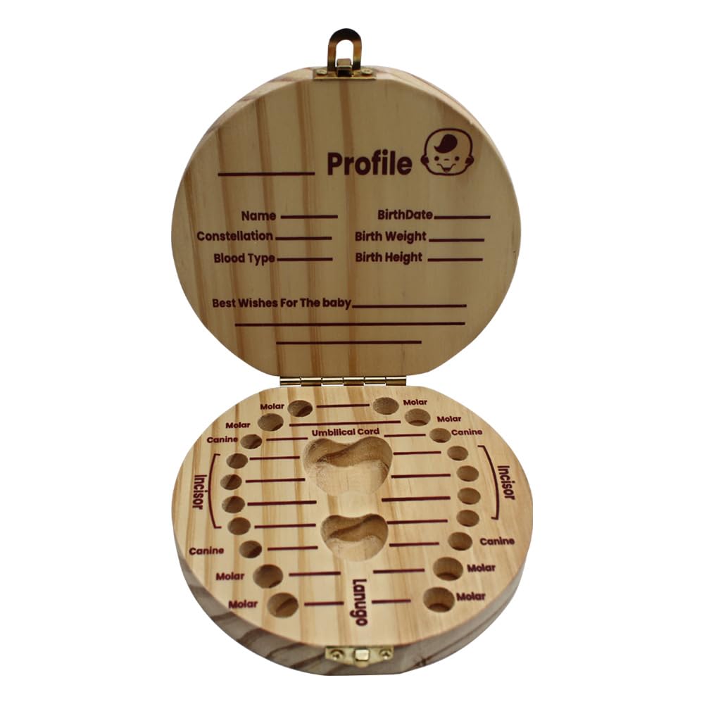 Playbox Wooden Tooth Saver Box For Lost Teeth Collection - Tortoyse