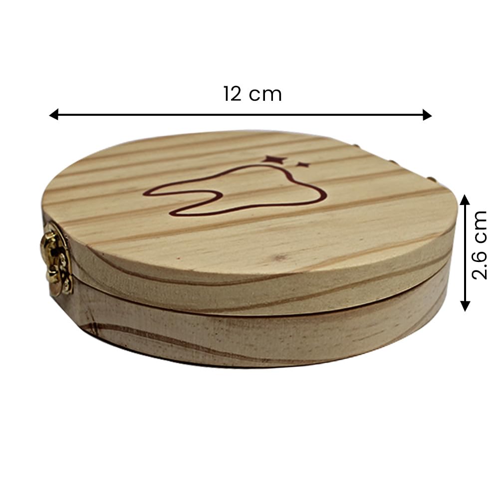 Playbox Wooden Tooth Saver Box For Lost Teeth Collection - Tortoyse