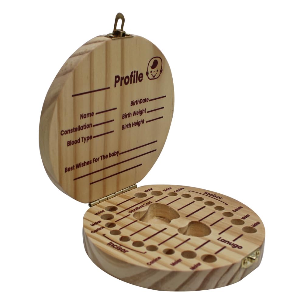 Playbox Wooden Tooth Saver Box For Lost Teeth Collection - Tortoyse
