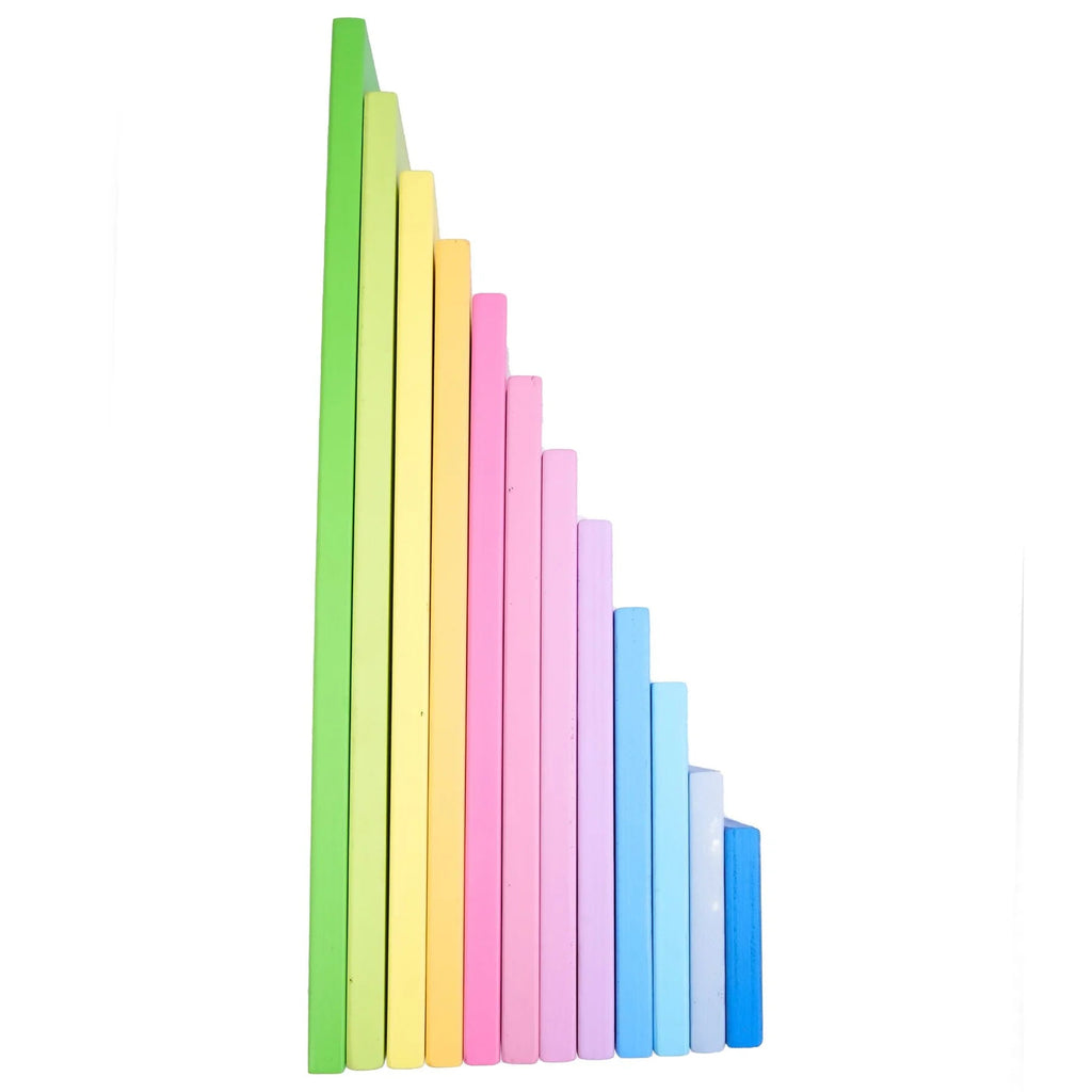 Rainbow Plates - 12 pc - Pastel Colour - Tortoyse