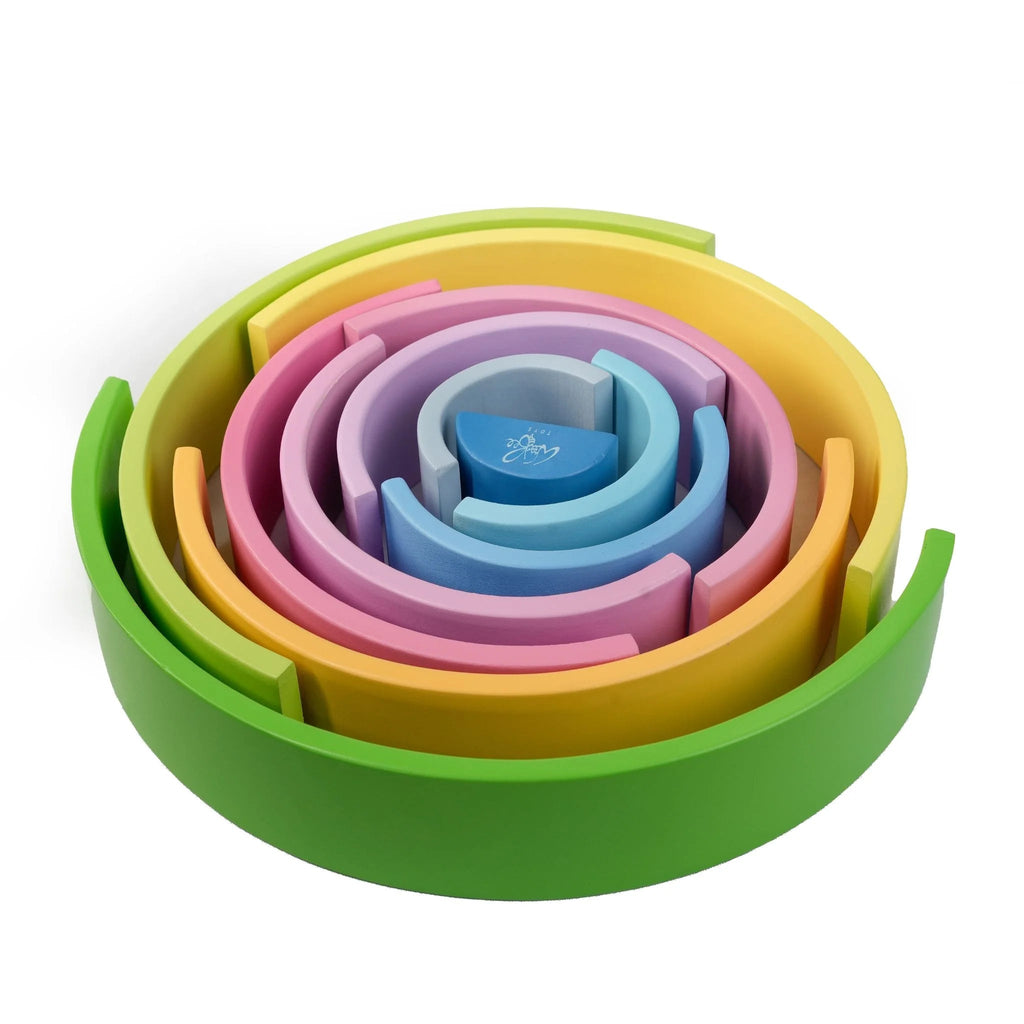 Rainbow Stacker - 12 pc - Pastel Colour - Tortoyse