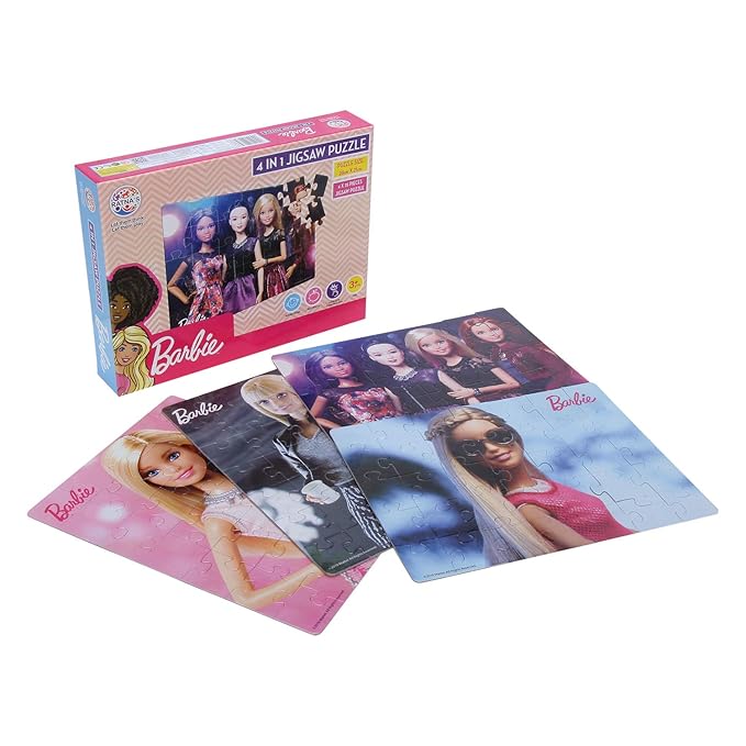 Ratna's Barbie 4 in 1 Jigsaw Puzzle - Tortoyse Innovations LLP Educational Toys 8904114981489